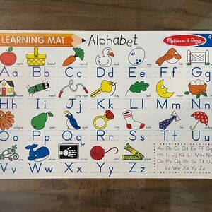 Reusable, Two-Sided Alphabet Learning Mat / Placemat
